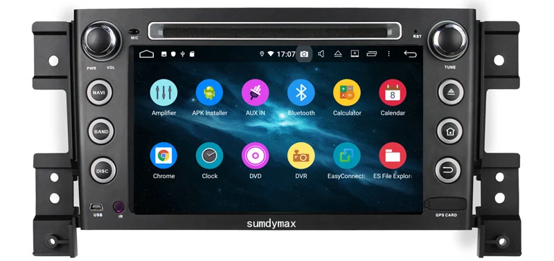 Flash Deal 7inch two din car audio multimedia player for suzuki vitara 2007-2011 with android 9.0 system octa core 4+64GB wifi gps navi 6