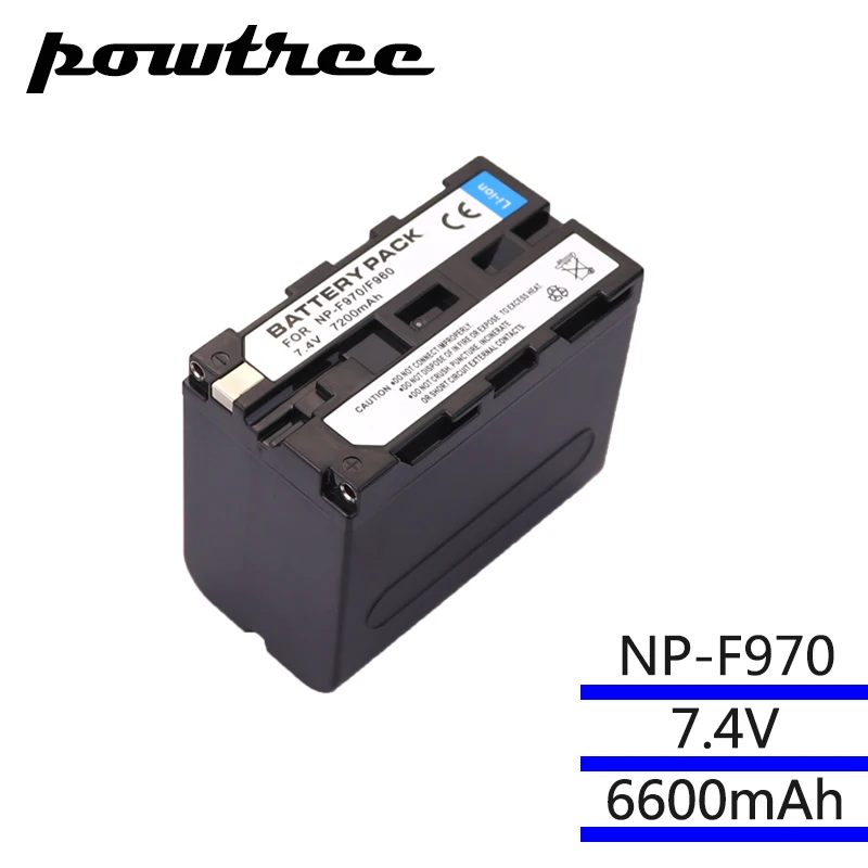

7.4V 6600mAh NP-F960 NP-F970 Camera Battery Pack for Sony NP F960 F970 NP-F770 F550 CCD-TRV58 TRV110K TRV26E HVR-Z1 V1J z1