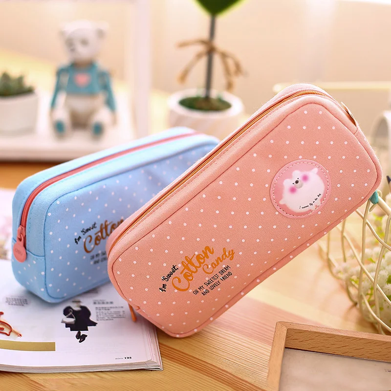 Лидер продаж Kawaii пенал многофункциональный большой Ёмкость холст карандаш и ручка сумка с молнией студент подарок канцелярские