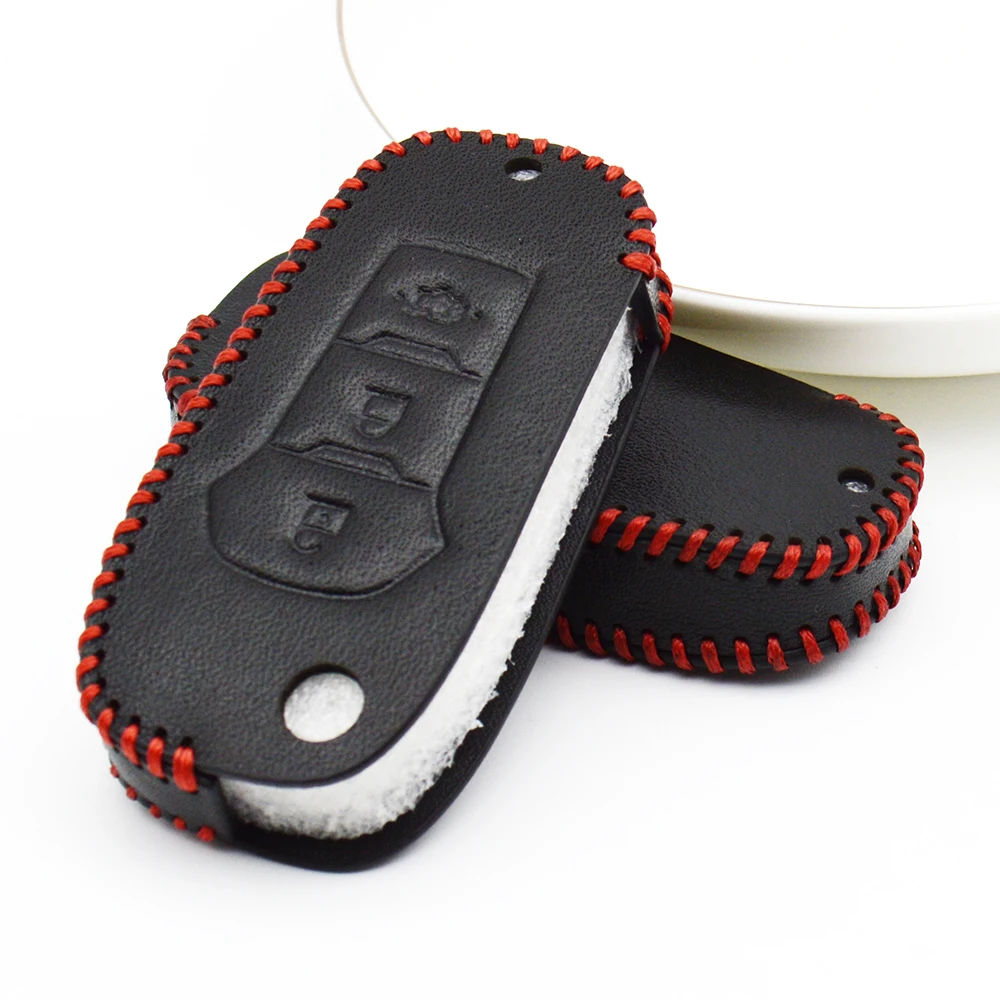 

Genuine Leather Car Smart Key Case Cover For Ford Mondeo MK3 MK4 Escort Focus 2 ST Fiesta Mk7 C S Max Ranger Ka Kuga 2 Key Fob