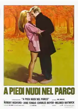 

BAREFOOT IN THE PARK Movie Italian Robert Redford Jane Fonda SILK POSTER Wall painting