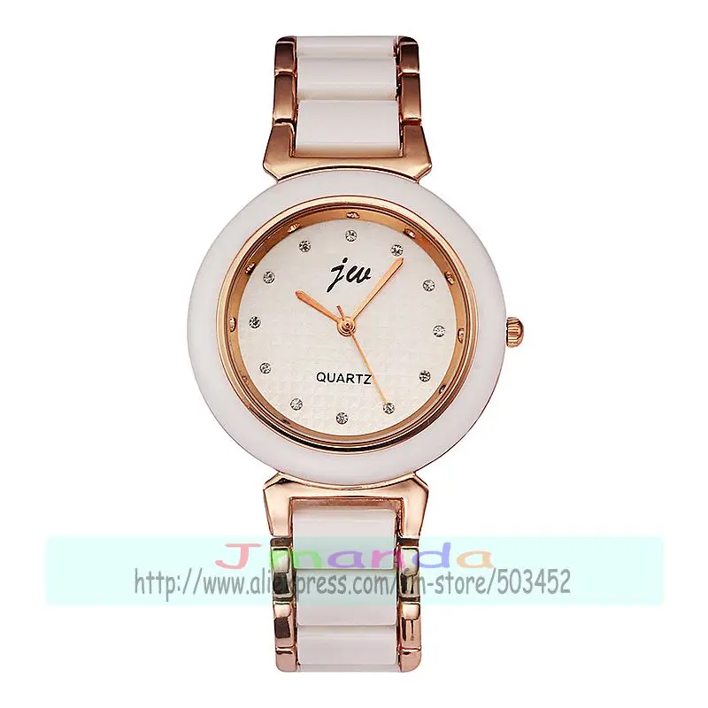 100 шт./лот JW-F254 Модный женский браслет кварцевые часы платье сплав часы Белый Цвет Элегантные часы для женщин