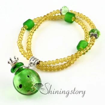 

small perfume bottles murano glass aromatherapy bracelet essential jewelry