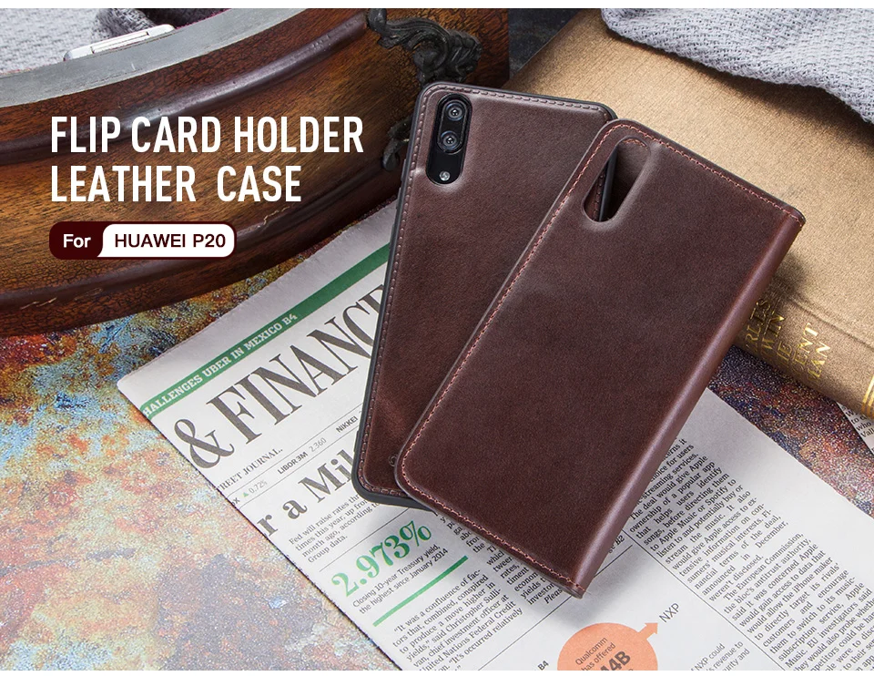 Huawei dustproof case Magnetic Genuine Leather Wallet Case For Huawei P20 Solid Color Flip Zipper Cover Card Slot Phone Case Top Shell Folding Cover huawei silicone case