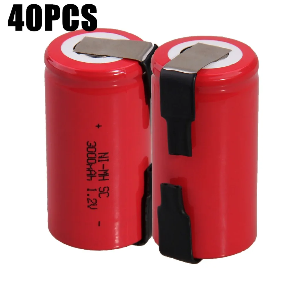 

40 pcs SC 3000mah 1.2v battery NICD rechargeable batteries for makita bosch B&D Hitachi metabo dewalt for electric screwdriver