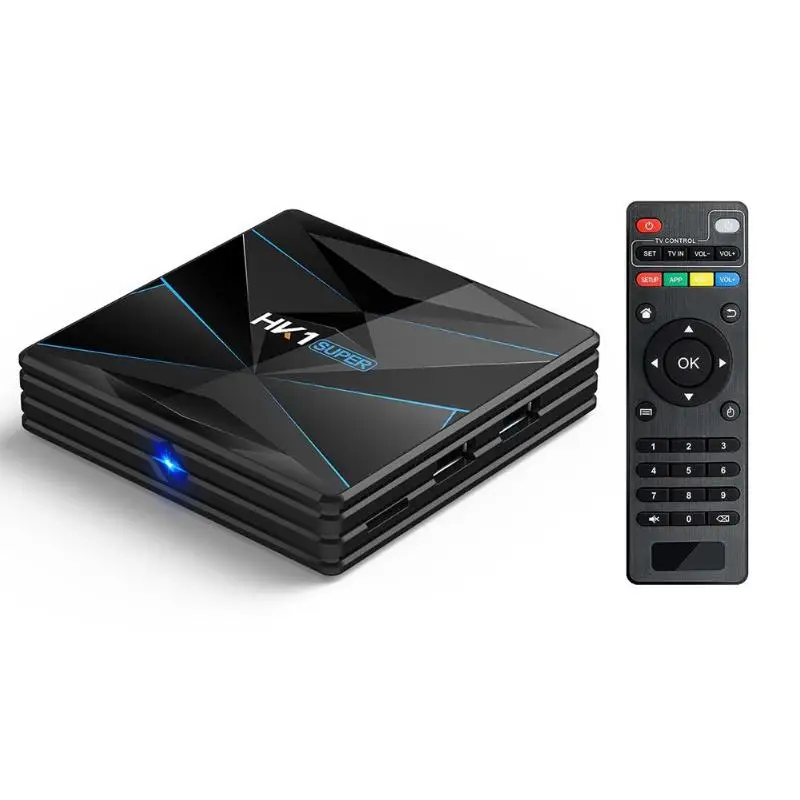 HK1 супер Android 9,0 Smart tv Box 4 Гб + 32 ГБ RK3318 четырехъядерный 64 бит Cortex-A53 2,4 г/5 г WiFi телеприставка с кабелем питания