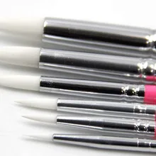 6 шт. костюм Высококачественная Белая нейлоновая вата с блюдцем Розовая белая береза, дерево направляющий шток Акварельная кисть для гуаши акриловые краски