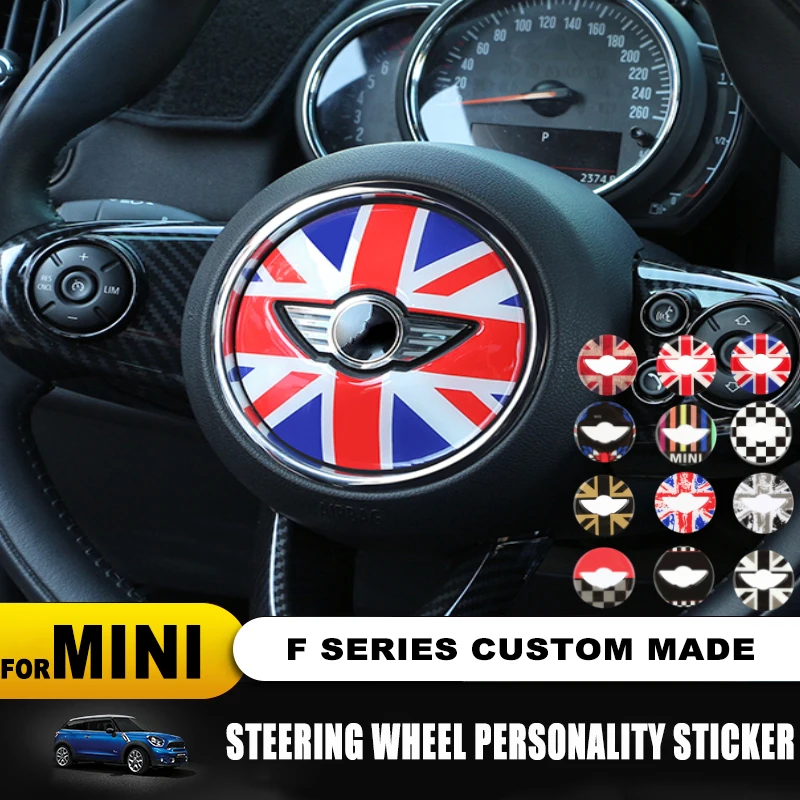 Автомобильная 3D наклейка на руль для MINI COOPER F54 F55 F56 F57 F60|Наклейки салона авто| |