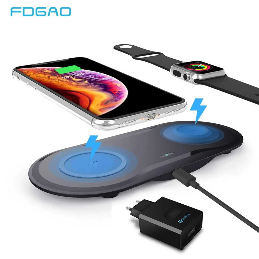 Fdgao 10W Quick Charge Wireless Charger Dock For Apple