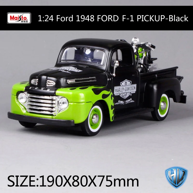 Maisto 1:24 1948 FORD F-1 пикап черный красный асфальт оранжевый литой под давлением модель автомобиля игрушка Новинка в коробке - Цвет: 32171