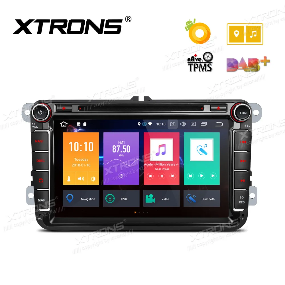 XTRONS 2 Din 8 'ɺndroid 0 Восьмиядерный автомобильный dvd-плеер радио gps DAB + OBD2 для Volkswagen