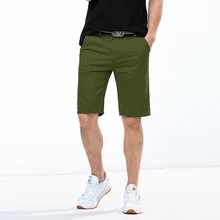 Новое поступление мужские однотонные Шорты повседневные Карго короткие брюки военные короткие брюки мужские свободные повседневные шорты-бермуды размер 28-38