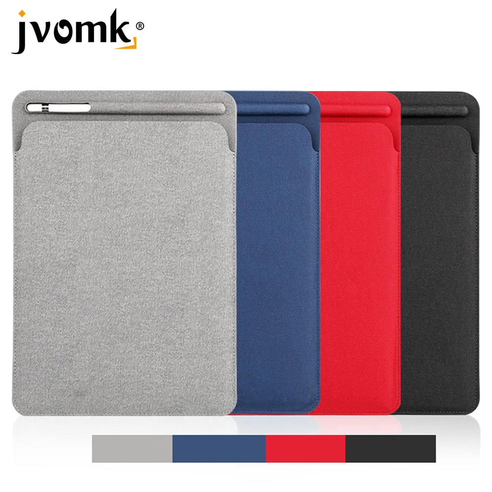 

Linen finish Sleeve Case for NEW iPad Pro 11 A1980 .Pouch Bag Cover with Pencil Slot for iPad Pro 10.5 for new ipad 9.7