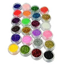 24 цвета Блеск для ногтей порошок пыль 3D наконечник маникюрные инструменты для ногтей Декоративный Лак для ногтей порошок пыль драгоценный камень украшение