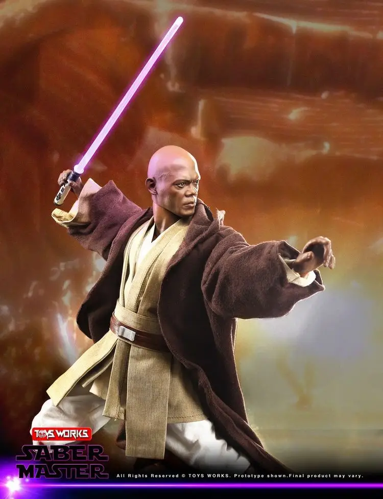 1/6 scale Collectible figure Star Wars warrior Saber Master Mace Windu 12" action figure doll Plastic model toy