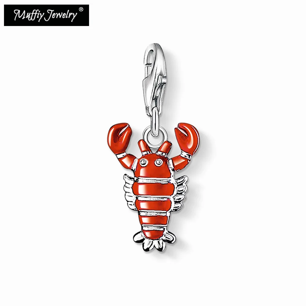 

Red Lobster Charm ,Europe Style Muffiy Club Good Jewelry For Women,2018 Cute Animals Gift In Sterling Silver Fit Bag Bracelet --