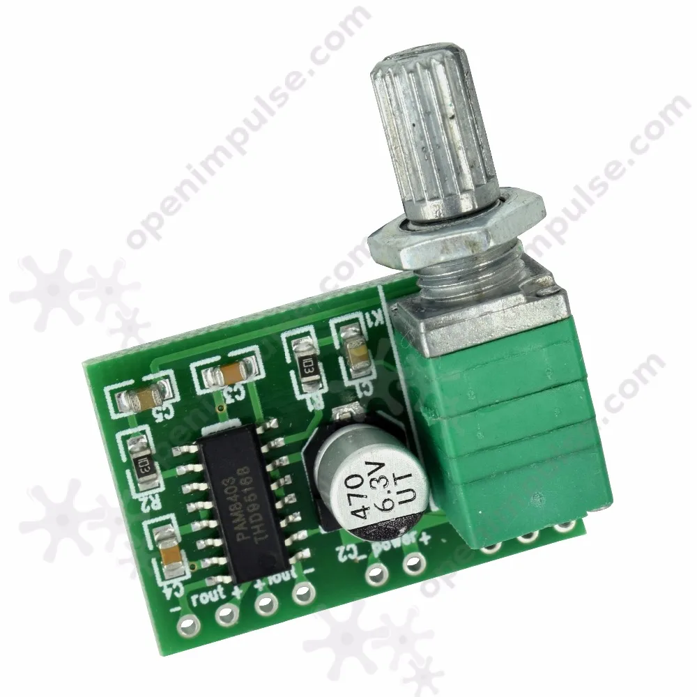 

PAM8403 Audio Amplifier Module with Potentiometer