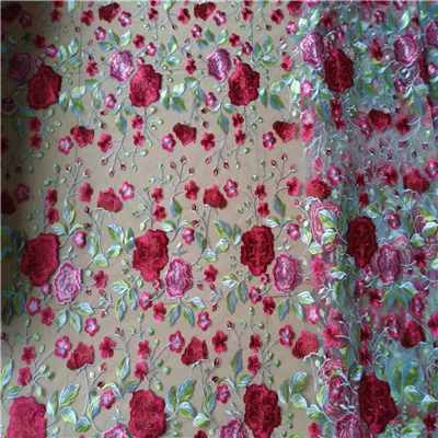 apparel sewing &amp fabric Net Yarn 3D Embroidery Chiffon Flower Lace Fabric Mesh Material DIY Dress Clothing Accessories3027 | Дом и сад