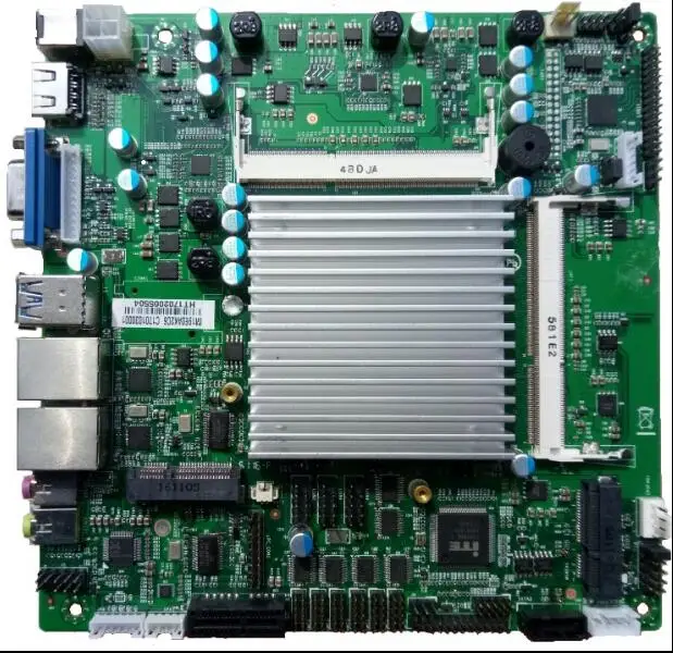 Новая оригинальная материнская плата Mini-ITX без вентилятора для Intel J1900 cpu IPC SBC Встроенная Материнская плата Baytrail с 6* COM 2* Giga NTWRK DC12V
