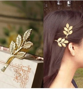 

New Fashion Wedding Hair Accessories Olive Branches Leaves Beautiful Bride Hairpin Side Folder Jewelry Headbands For Women
