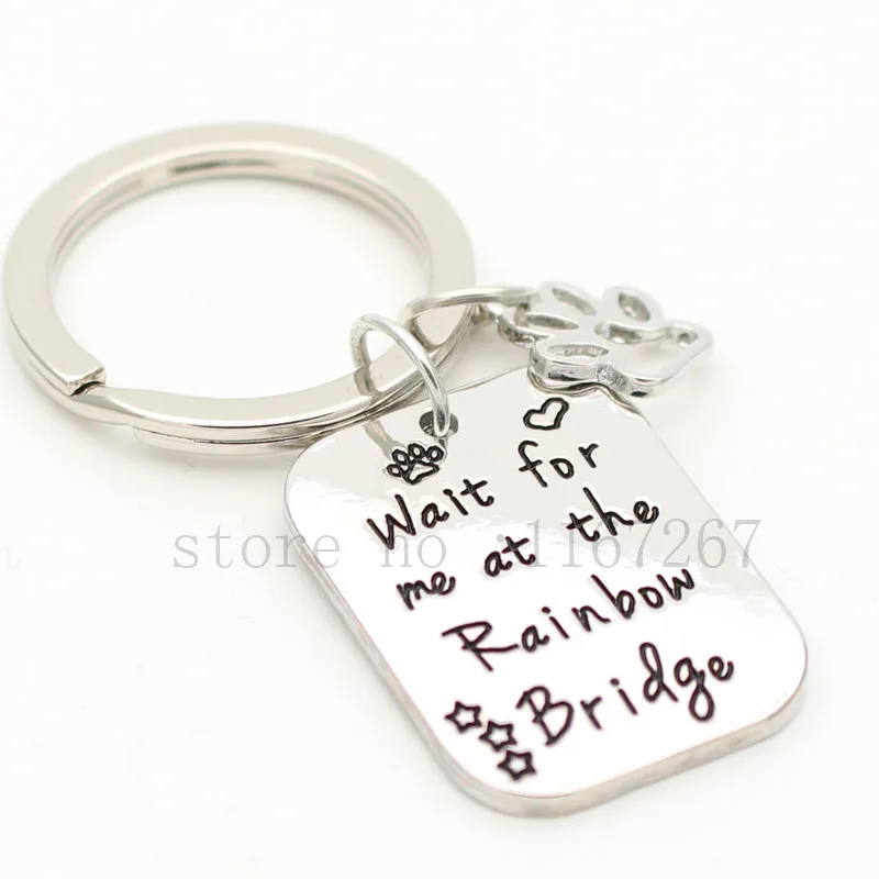 

2017 new Personalised Pet Memorial "Wait for Me at Rainbow Bridge "Pet Loss Dog Cat Loss Pet Memory Keepsake Loss of Pet