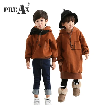 

Family Matching Outfits Mother Daughter Sweaters Dress Father Son Matching Sweaters Pullovers Spring Solid Hooded Baby Clothes