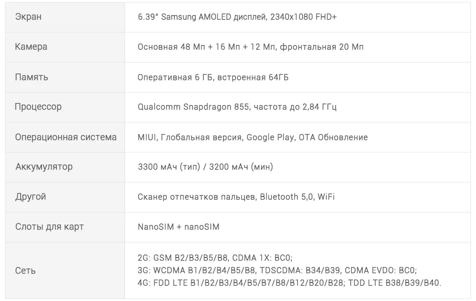 Глобальная версия, Xiao mi 9, 6 ГБ, 64 ГБ, mi 9, Восьмиядерный процессор Snapdragon 855, 6,39 дюйма, 48мп камера, мобильный телефон