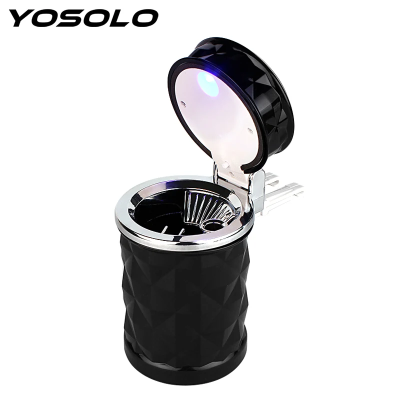 

YOSOLO Car Cigarette Ashtray Holder Universal Led Cigar Ashtray Cup with Air Vent Mount for VW golf Audi Interior Accessories