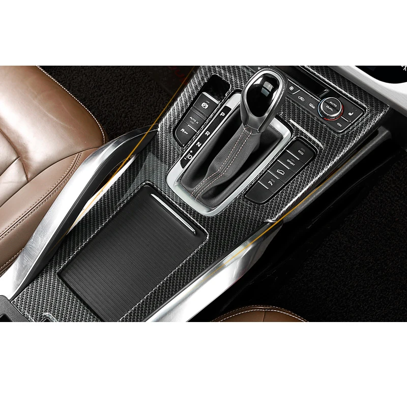 

Lsrtw2017 Carbon Fiber Abs Car Interior Central Control Gear Panel Frame for Geely Boyue 2016 2017 2018 2019 2020