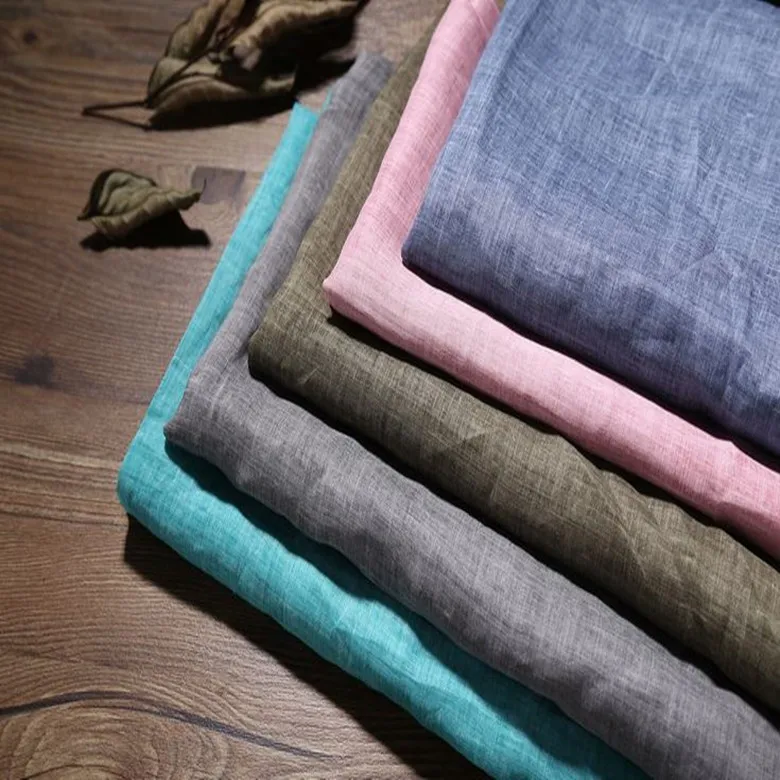 

R8029 light Ramie fabric Pure 100% ramie fabric 140 cm 55'' width 60 gsm 100s super thin clothing 10meters small wholesale