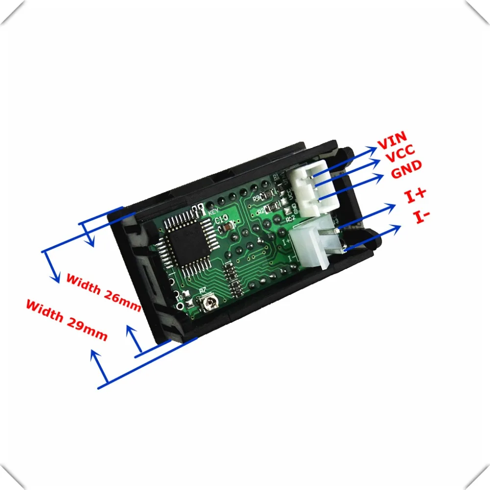 DC100V/100A двойной цифровой синий красный светодиодный дисплей ток вольтметр