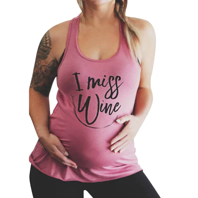 Womens Letter Printed Maternity Tops New Soft Summer Sleeveless Pregnant Tank Tops Shirt Spring Summer Pregnant Clothing