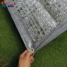 Tewango серебро затеняющих сеток 90% прямой зонтик солнцезащитный крем Алюминий Фольга перфорированная сетка растения крышка на открытом воздухе отражает солнечный светильник 2x4 м