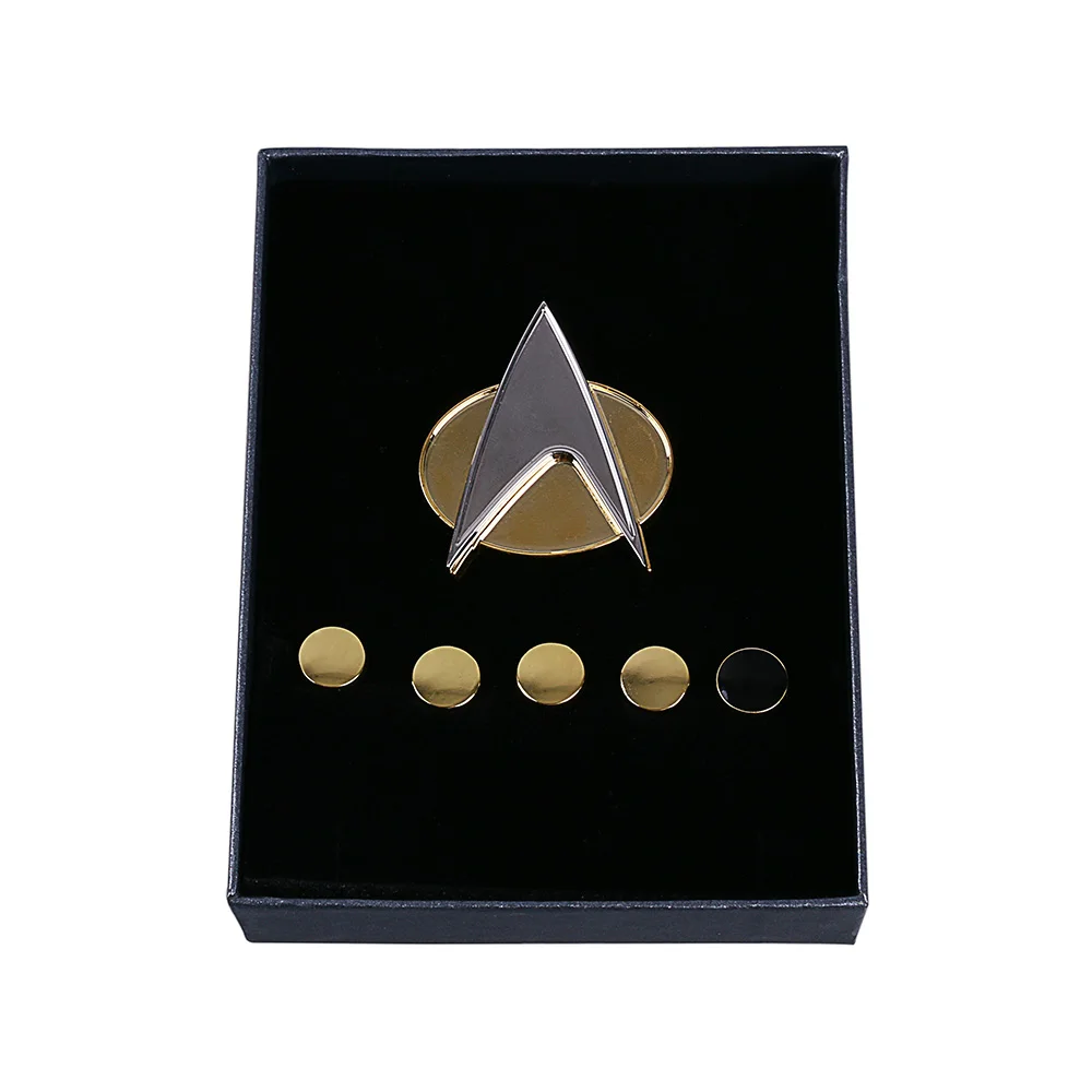 

Cos Star Trek Voyager Communicator Metal Badges Pin&Rank Pip/Pips 6pcs Set Cosplay Prop Halloween Party
