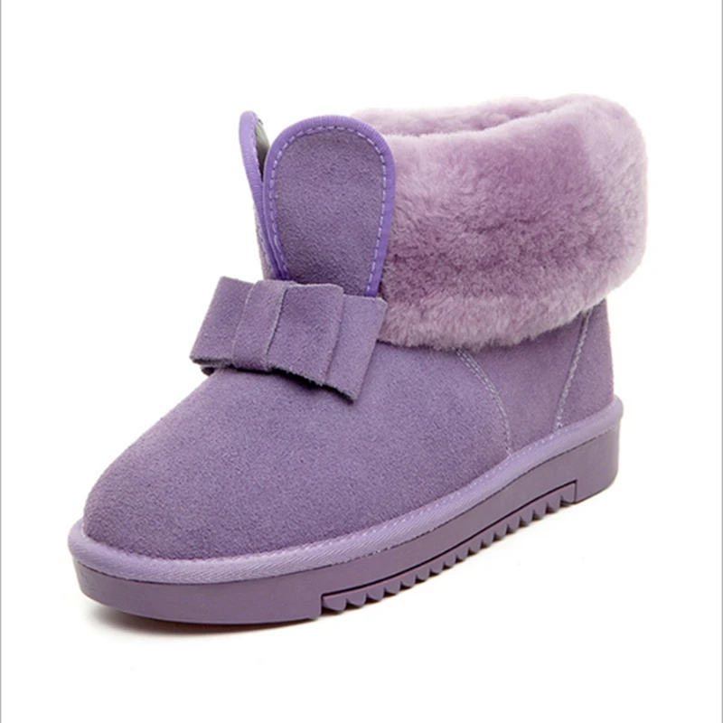 

Hot Sale Top Quality Women Snow Boots Warm Winter Boots Genuine Sheepskin Leather 100% Natural Fur Women Ankle Boots