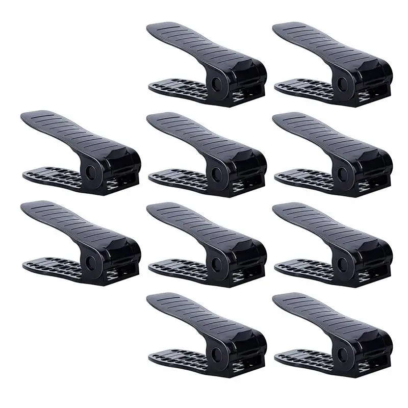 Shoe Slots Holder,Adjustable Shoes Space Saver,Shoe Slots Organizer,Shoe Rack Set,Shoe Shoe Space Saver Rack Holder 10 Pcs