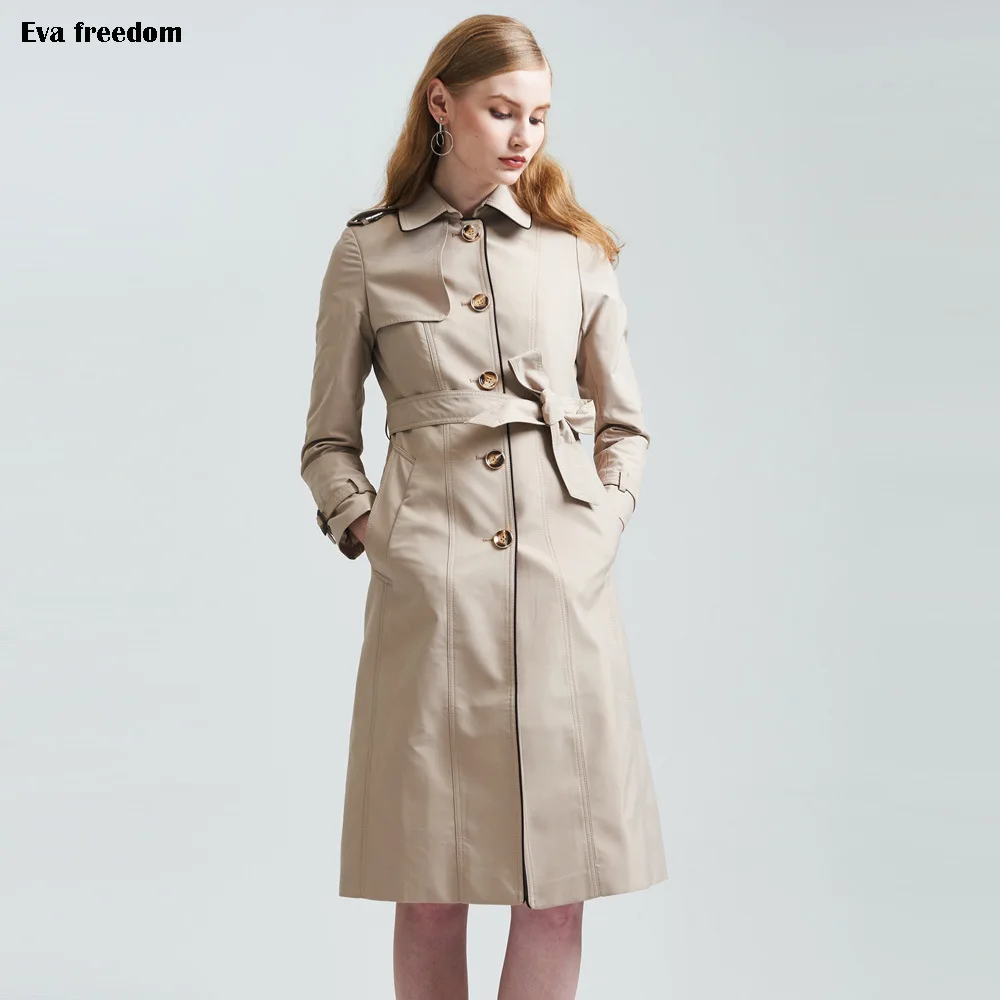 Europe 2018 Spring trench coat women trench slim Women's long trench ...