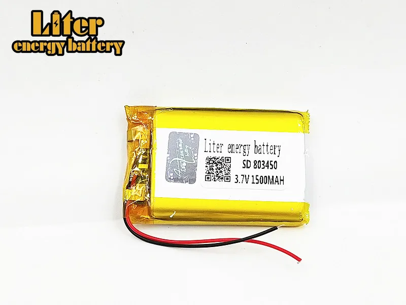 3.7V 1500mAh 803450 Lithium Polymer LiPo Rechargeable Battery li ion cells With PCB For Mini Fan MP4 MP5 GPS Toy PDA Headset | Электроника