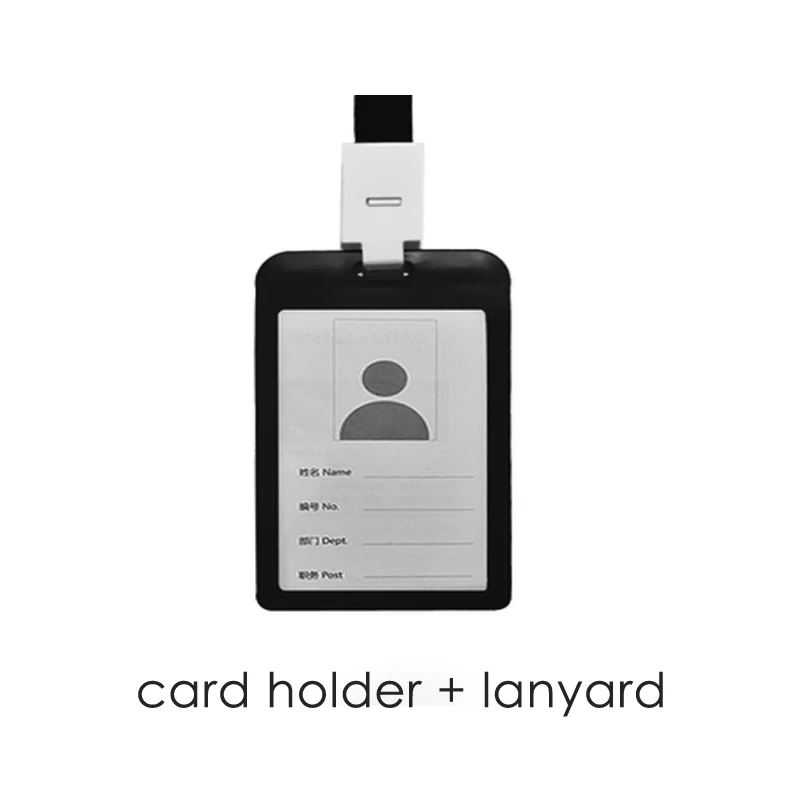 1pc Credit Card Holders Women Men Bank Card Neck Strap Card Bus ID holder students kids Identity badge with lanyard (2)