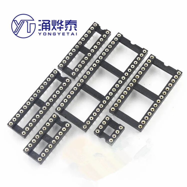 

YYT 10PCS IC socket 8P 14P 16P 18P 20P 24P 28P 40P 10pcs/lot Round hole Narrow body/wide body