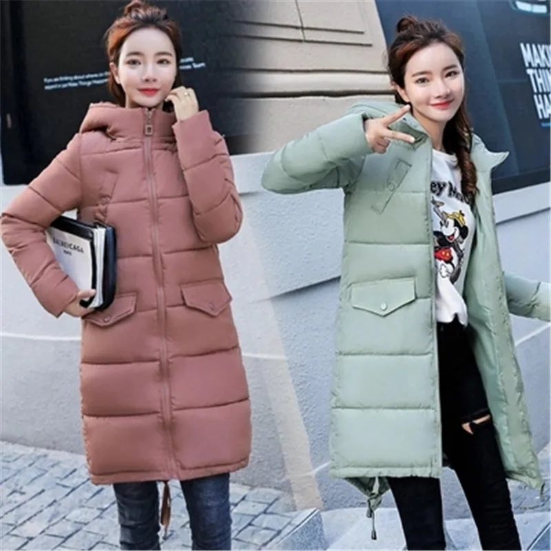 

2018 new cotton women's long section cotton clothing women's large size cotton women's winter thick coat D498