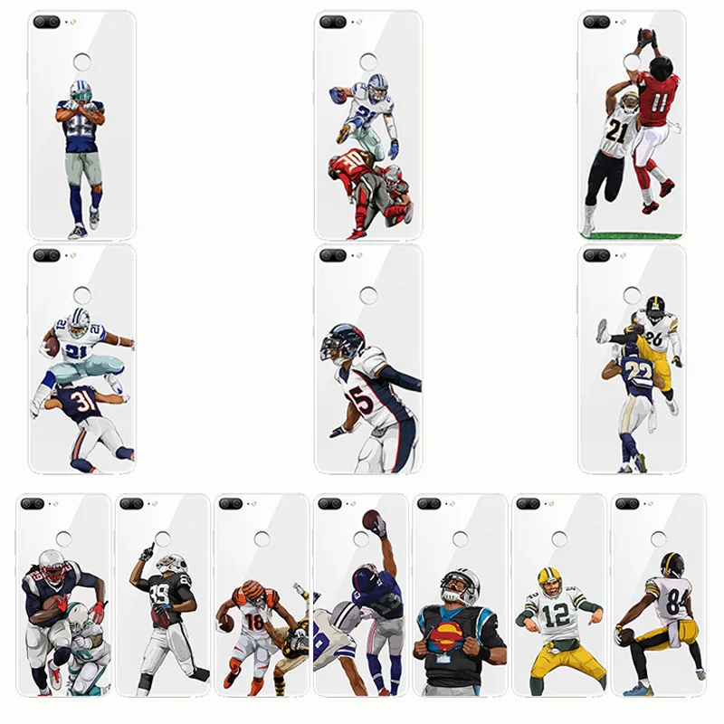 كرة القدم الأمريكية NFL الرجبي أوديل بيكهام الهاتف حالات شفافة سيليكون لينة كابا غطاء ل الشرف 10 لايت 9 مضاءة 8 لايت