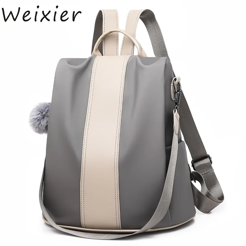 

WEIXIER Now High Quality Women Backpack Fashion Plain School Bags For Teenager Girls Casual Women Backpacks Dropshipping LY-04