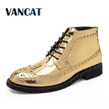 Vancat New Autumn winter Men's Dress Boots Business Men Boots Leather Men shoes Comfortable Outdoor Ankle Boots Casual Shoes