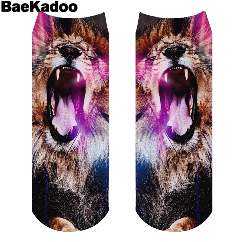 

BAEKADOO Multiple Colors Harajuku Style 3D Print socks Unisex Low Cut Ankle Socks