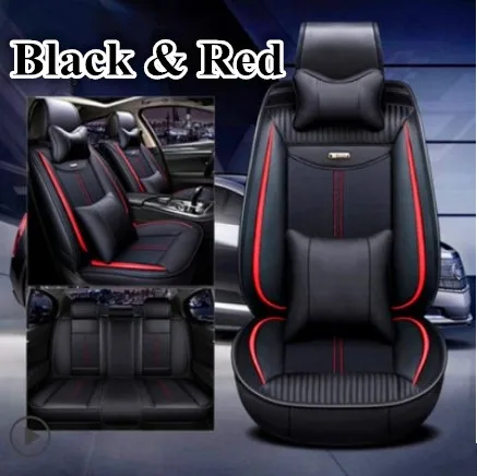 Высокое качество! Полный комплект автомобильных чехлов для сидений Honda HR-V- удобные дышащее сиденье Чехлы для HRV - Название цвета: Black with red
