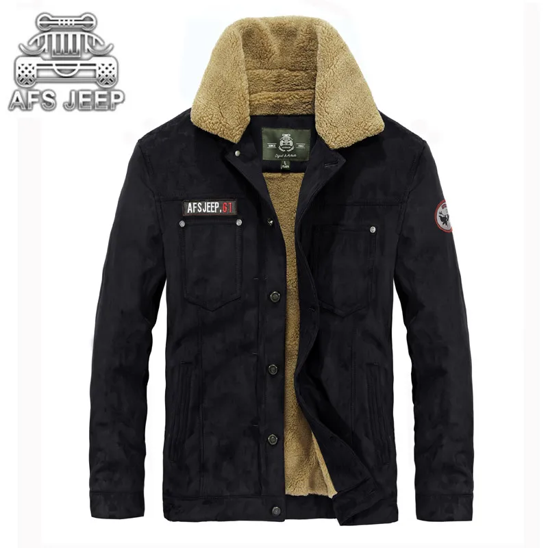 

Original Brand AFS JEEP Mens Jackets Winter New 2018 Air Force One Military Thick Keep Warm in -30 Degree Casual Fur Coat