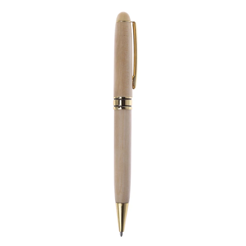 Ручная работа, деревянная шариковая ручка для школы, студента, стационарный офисный инструмент для письма - Цвет: Белый