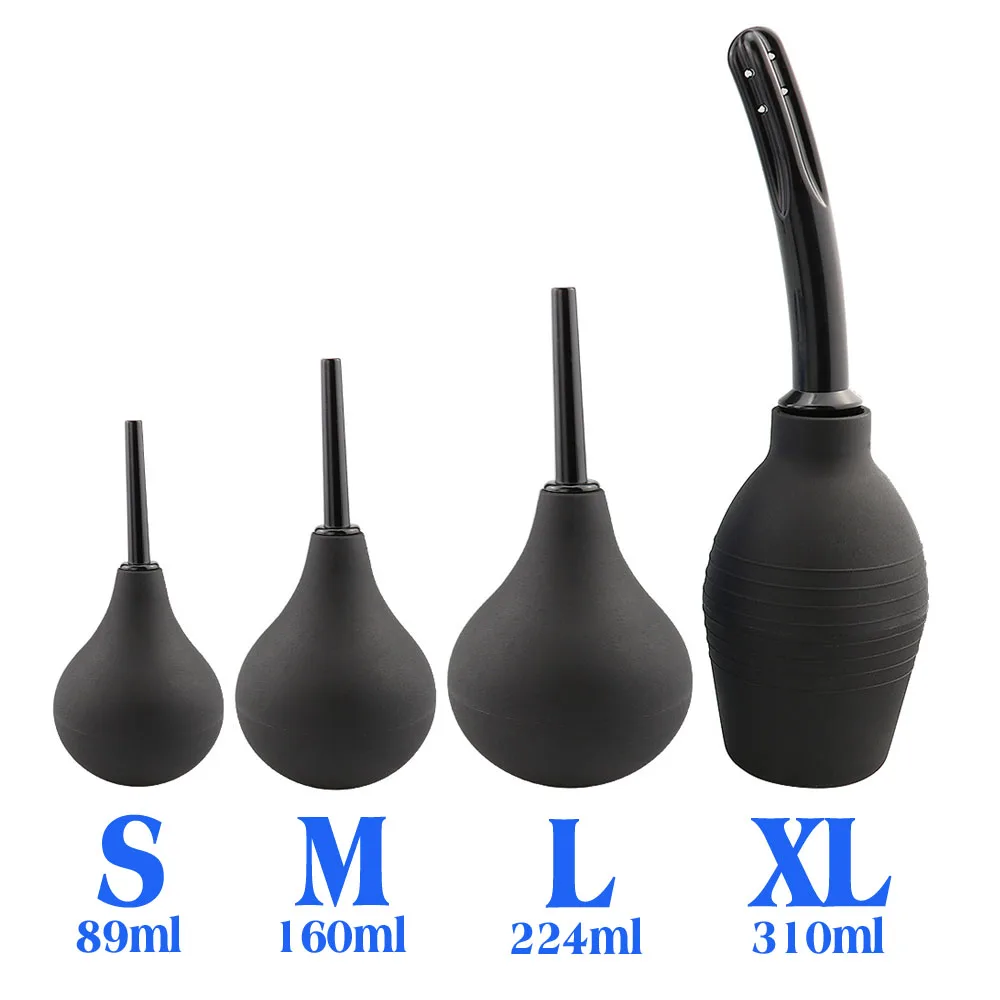 Silicone Enema Bulb for Men Women Intimate Wash Straight Plug-in Water Home Tools Sex Shower Anal Cleaner Vagina flushing |