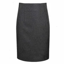 Модная Женская весенне-осенняя Зимняя юбка с высокой талией, парадная шерстяная большого размера, юбки для женщин LY48